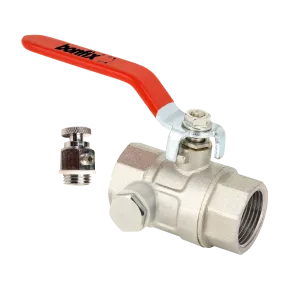 BONFIX Kogelkraan 1/2" bi.dr. x 1/2" bi.dr. maf + rode hend.