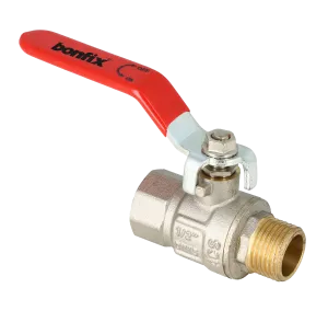 BONFIX Kogelkraan 1/4" bi.dr. x 1/4" bu.dr. + rode hendel