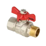 BONFIX Kogelkraan 1" bi.dr. x 1" bu.dr. + vlindergreep