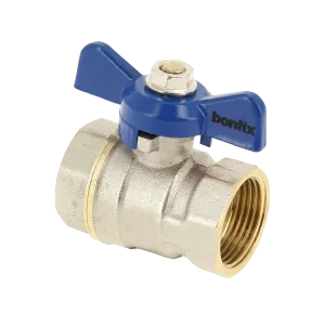 BONFIX Kogelkraan 1" bi. x 1" bi. + blauwe vlindergreep PN25