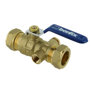 BONFIX Kogelstopkraan 22 x 22 mm knel met aftap