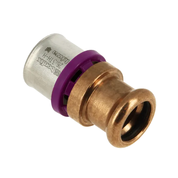 BONFIX Alu-pers Rechte koppeling 26 x 22 M-Press