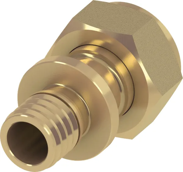 TECEflex draadfitting silicium brons met vlakke dichting en losse wartel 20 mm x 3/4"