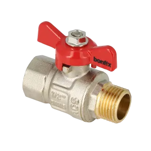 BONFIX Kogelkraan 1/2" bi.dr. x 1/2" bu.dr. +vlindergreep