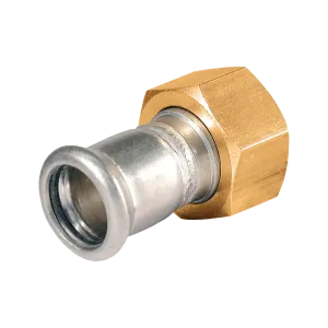 BONFIX M-press RVS-water 2-del kop. 3/4" bi.x15mm mess. moer