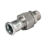 BONFIX M-press RVS-water 3-delige kopp. 3/4" bu.dr. x 22 mm