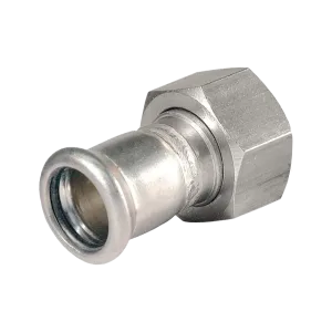 BONFIX M-press RVS-water 2-del. 1" bi. x 22 mm RVS wartel