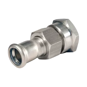 BONFIX M-press RVS-water 3-del. kopp. vlakd 1" bi. x 22 mm