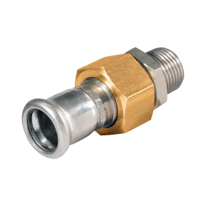 BONFIX M-press RVS-water 3-del. kopp. vlakd 1/2" bu.x 15 mm