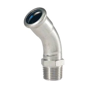 BONFIX M-press RVS-water bocht 45° 1/2" bu.dr. x 15 mm