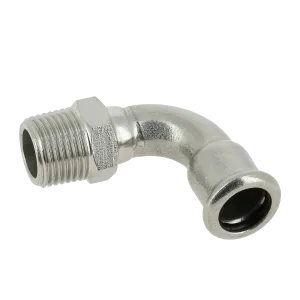 BONFIX M-press RVS-water bocht 90° 1" bu.dr. x 28 mm