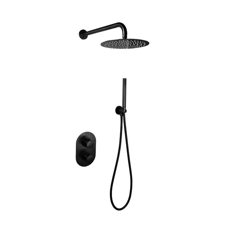 1765095668873-e1d9642f-bf9a-403b-b56a-2f132c8cb67a Saniful Doucheset inbouw met box thermostaat en muurbevestiging douchekop 25cm rond Mat Zwart