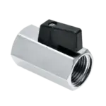 BONFIX Minikogelkraan 1/4" bi.dr. x bi.dr. (zwarte knop)