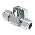 BONFIX Minikogelkraan recht knel 15x10 (chromen knop)