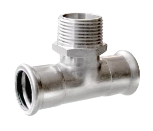 BONFIX M-press RVS-water T-stuk 22 x 3/4" bu.dr. x 22 mm