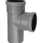 PVC Manchet T-stuk 90° grijs 125 SN4 2M/S