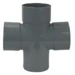 PVC Lijm Dubbel T-Stuk 90° grijs 40X40 3MS