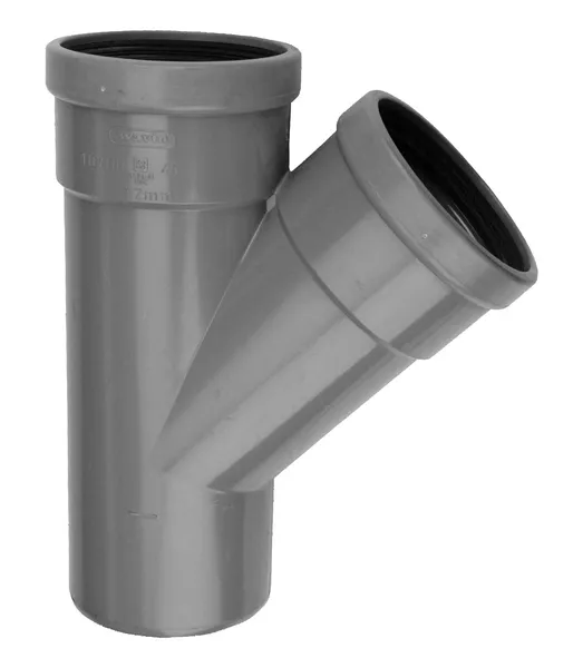 639a8b2c-678e-4b37-a9f2-1cbc63ba4b14-9218 PVC Manchet T-stuk 45° grijs 110 SN8 2M/S