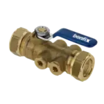 BONFIX TBE - EA 28x28 knel met geïntegreerde kogelkraan