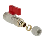 BONFIX Kogelkraan 1/2" x 16 mm knel t.b.v. collector rood