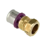 BONFIX Alu-pers Rechte koppeling 26 mm x 22 mm knel