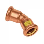 BONFIX M-press roodkoper gas bocht 45 graden 15 x 15 mm