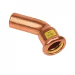 BONFIX M-press roodkoper gas insteekbocht 45 graden 15 mm x 15 mm