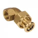 BONFIX M-press roodkoper water 3-delige koppeling haaks 1'' x 22 mm