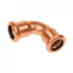 BONFIX M-press roodkoper water bocht 90 graden 15 x 15 mm