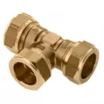 Bonfix messing T-stuk 90 graden 3x knel 15mm knel