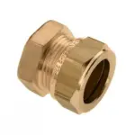 Bonfix messing eindkap 1x knel 15mm knel