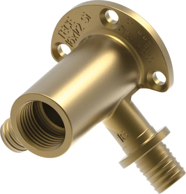 TECEflex-dubbele-muurplaat-90-lang-silicium-brons-6566 TECEflex dubbele muurplaat 90° lang silicium brons 16 mm x 1/2" x 16 mm