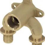 TECEflex dubbele muurplaat stromend silicium brons 16 mm x Rp 1/2" x 16 mm