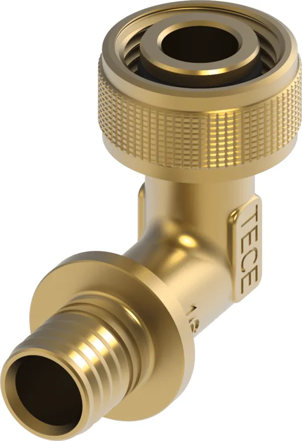 TECEflex snel adapter knie 90° silicium brons afmetin 16 mm x 1/2"