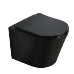 Saniful Wandcloset Rimfree mat zwart compact met softclose zitting