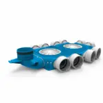 Vent-Axia Uniflexplus ventilatie samengestelde verdeler 10x Ø90mm met verticale tuit Ø125mm