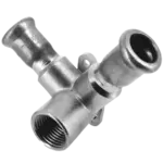 BONFIX M-press RVS-water dubbele muurplaat 1/2" bi. x 15 mm