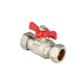 BONFIX Kogelkraan 2 x 15 mm knel met vlindergreep